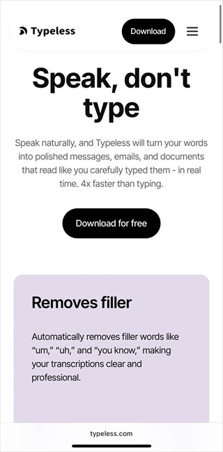 Typeless